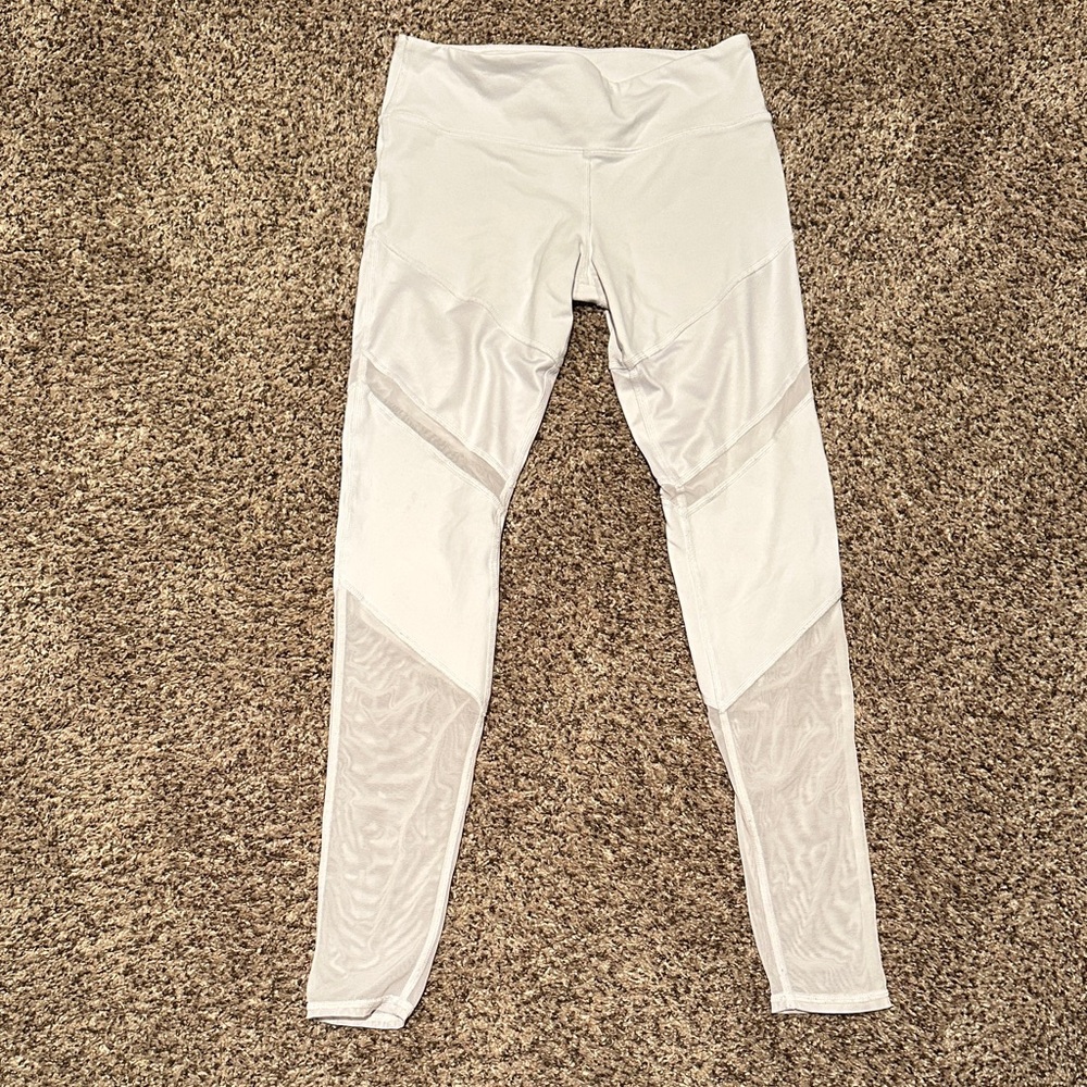 ALO Yoga white + sheer Leggings